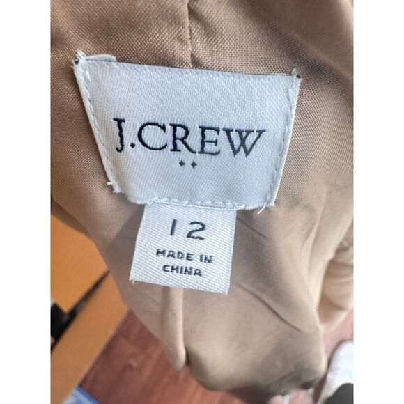 J.Crew Wool Coat Sz 12 Camel Funnel Neck Cocoon Style Fall Winter EUC Classic - Picture 7 of 15